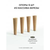 Ножки мебельные деревянные ОДОС 18 см без шпильки